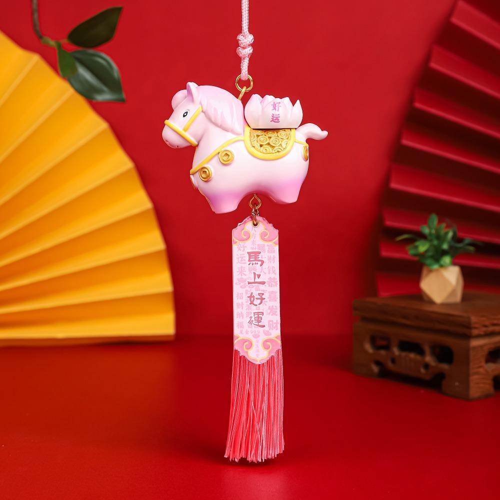 Tang Horse Spring Festival Car Hanging Pendant Zodiac Pony Figurine Car Ornament Festive Decor