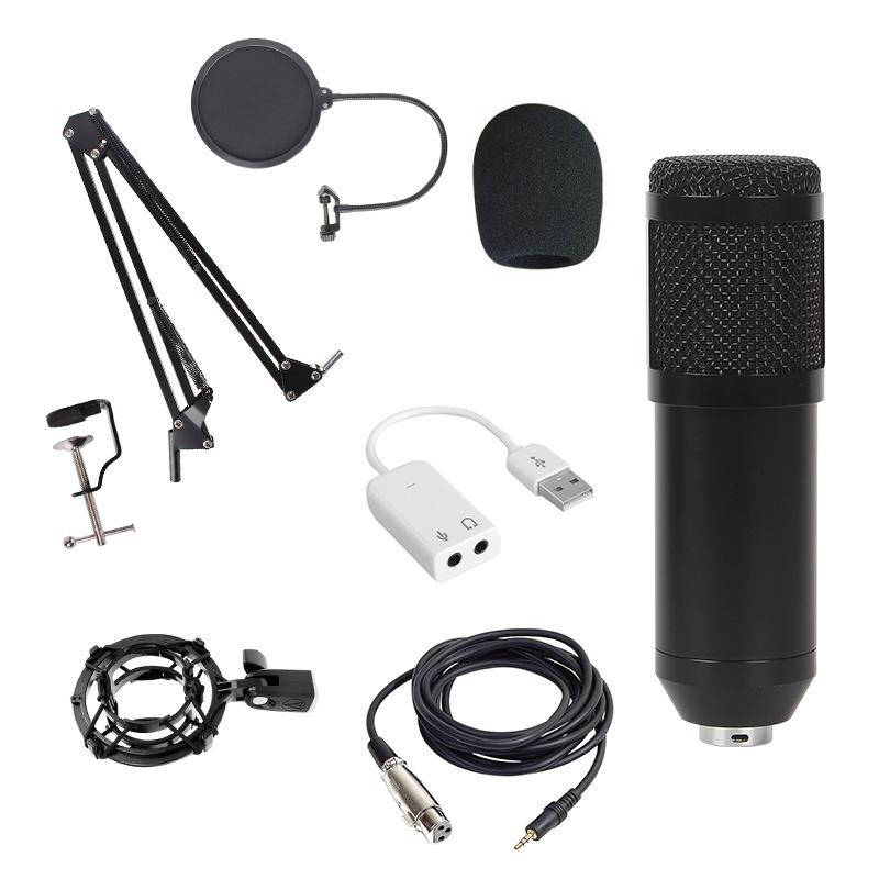 BM800 Condenser Microphone Set: Large Diaphragm, Streaming Stand, and Recording Equipment