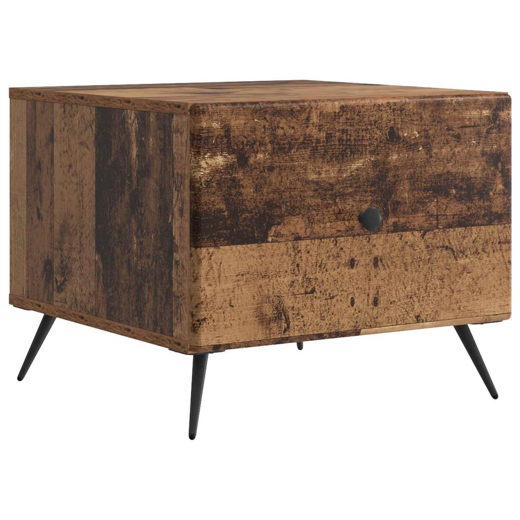 Coffee Table with Drawers Reclaimed Wood Look 49 X 50 X 40 Cm Engineered Wood