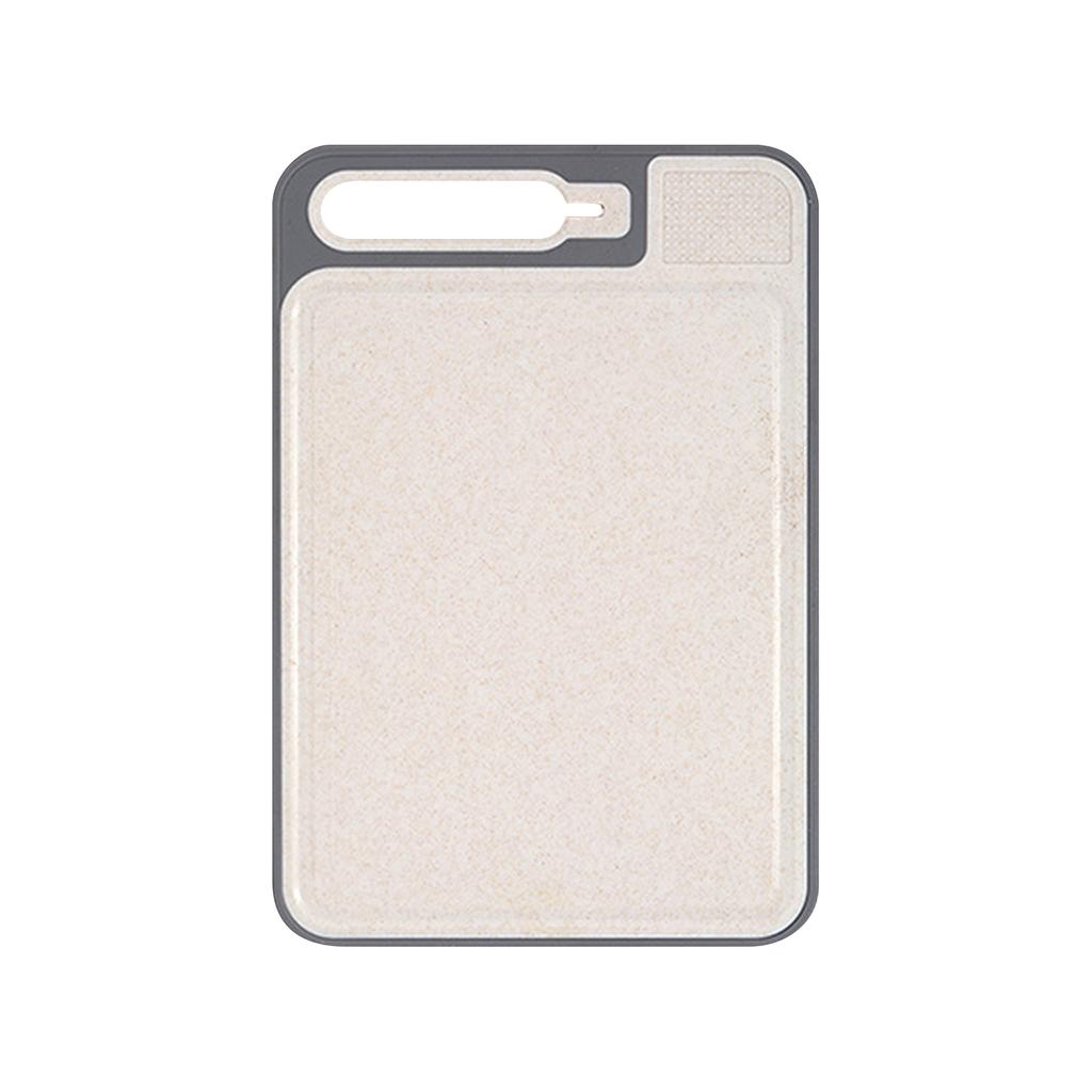 Skärbräda – Skärbräda i titan med inbyggd knivslip, dubbelsidig skärbräda i titan och PP, icke-porös, lätt att rengöra