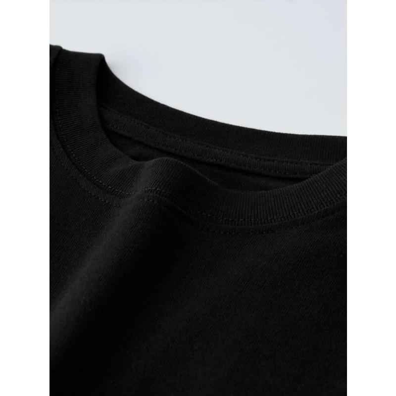 Europäische Größen Herren Vintage Katze & „Cat Lives Matter“ Grafik-T-Shirt - Ausgefranster Druck Rundhals Kurzarm, Robuste Nähte