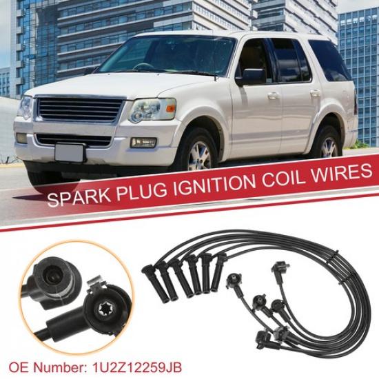 6 Pcs Spark Plug Wire Ignition Coil Cable No.1U2Z12259JB for Ford Explorer