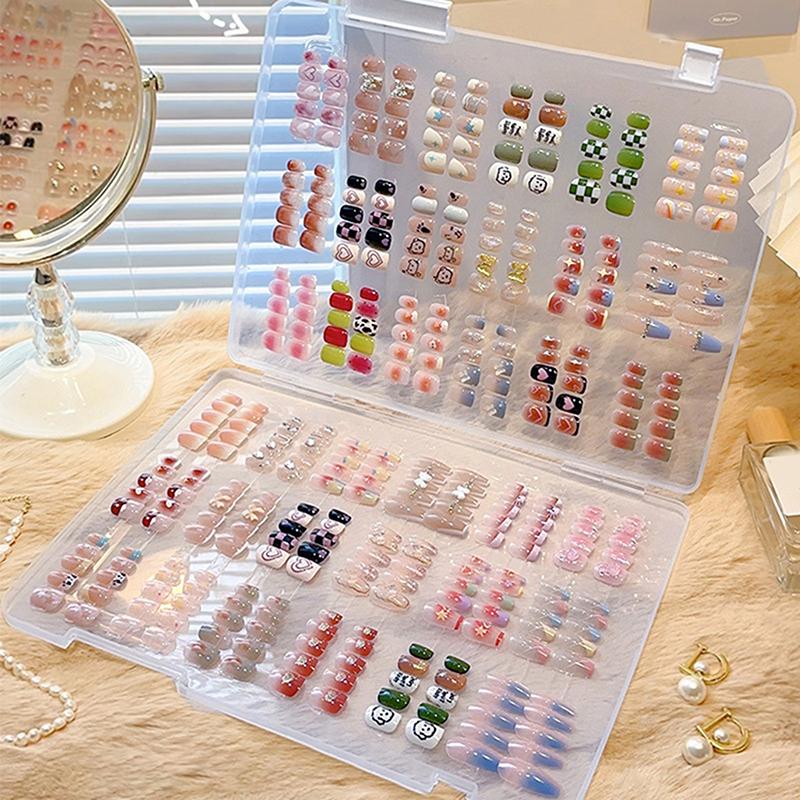 1Pc False Display Board Nail Tools Fake Nail Storage Box Display Book Nail Art Showing Shelf Gel Polish Manicure Collector Box