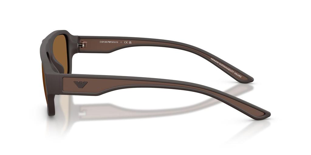 EMPORIO ARMANI Sunglasses for Rubberized Matte Lens 0EA4266U Men. Frame Brown. Lens Brown. Width 55mm.