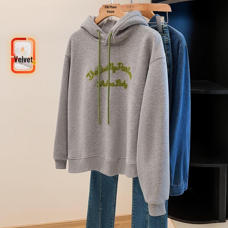 

Women s Loose Hooded Fleece Sweatshirt One Size