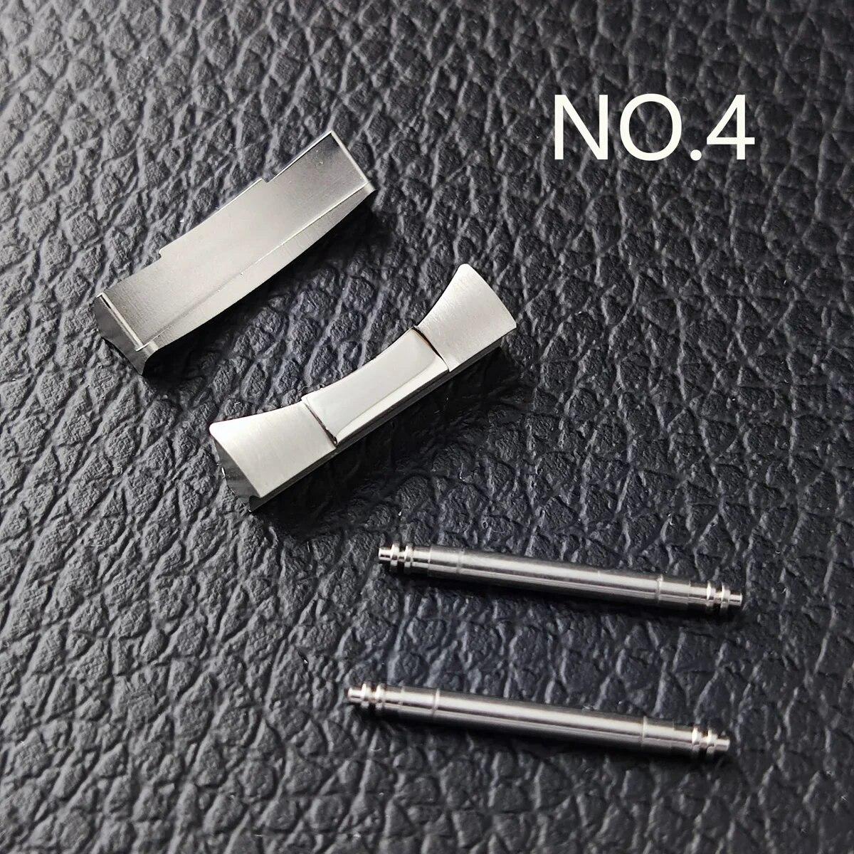 

2 шт., 20 мм/21 мм, изогнутое концевое звено для часов Sub, резиновый кожаный ремешок, бесшовное соединение, аксессуары для часов Daytona Silver 21mm