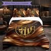 Athletic Bilbao Football 3 Piece Bedding Set Soft Duvet Cover Set with Pillowcases Printed Bedroom Decor Set for Home