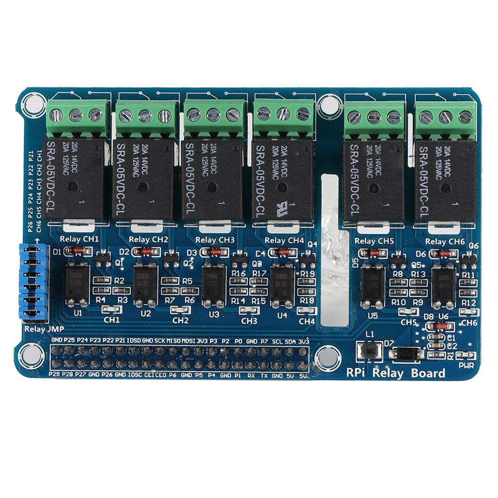 

6-канальное RPi реле
