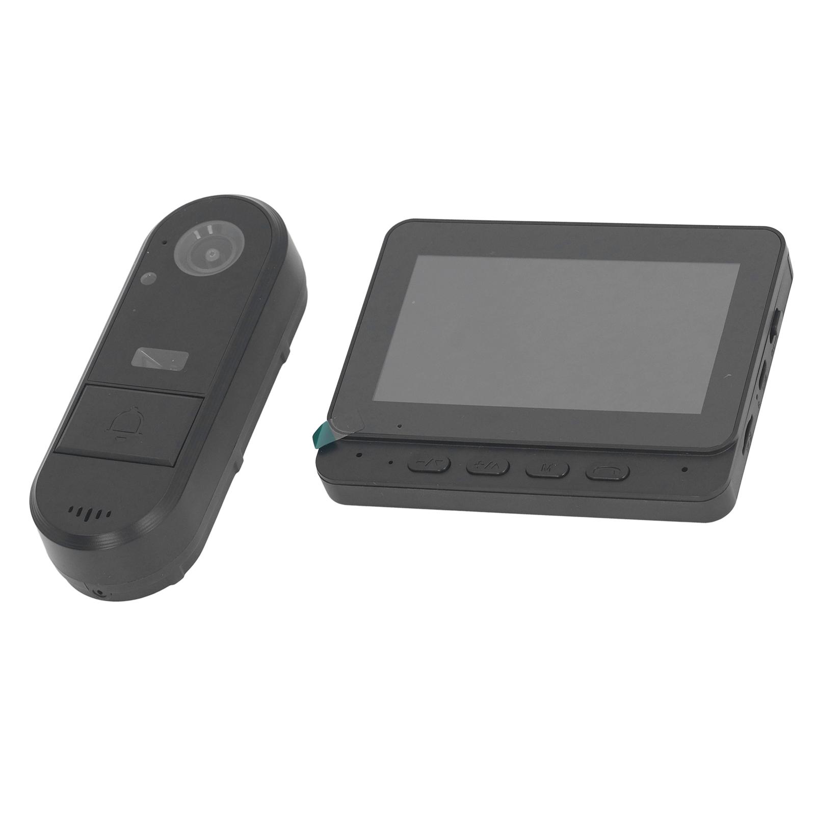 

Video Doorbell WiFi 2 Way Intercom 8MP 1080P LED Night Vision Fill Light 170 degrees Viewing Angle Rechargeable with