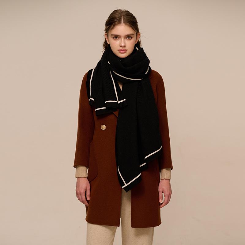 New autumn and winter cashmere shawl men and women simple warm two use outer scarf frame warm big shoulder