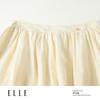 ELLE Draped Lyocell Linen Blend A-Line Skirt