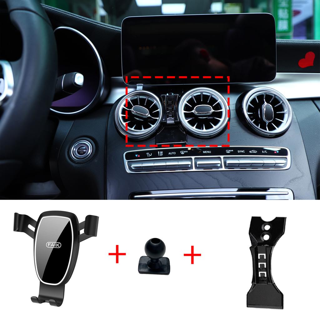 Car Mobile Phone Holder for Benz GLC X253 C253 2015 2016 2017 2018 Accessories GPS Bracket Navigation Stand Auto