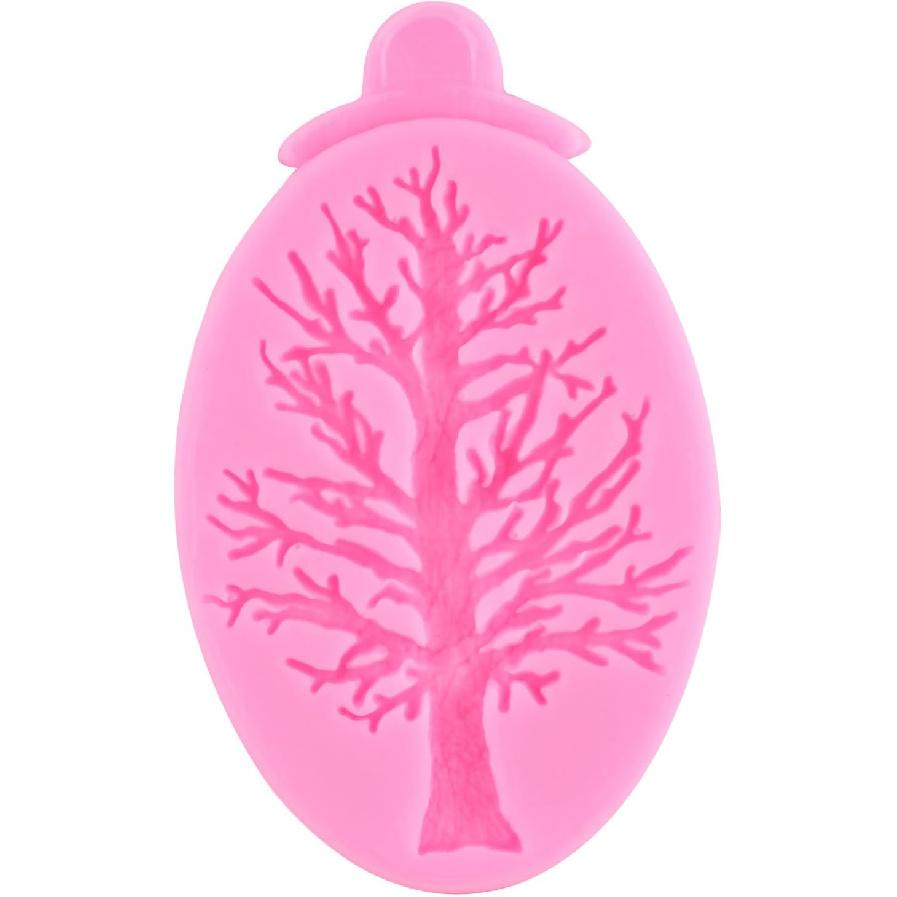 ZiXiang Christmas Tree Fondant Cake Silicone Mold For Xmas Birthday Party DIY Cake Decorating Cupcake Topper Polymer Clay Candy Chocolate Gum Paste