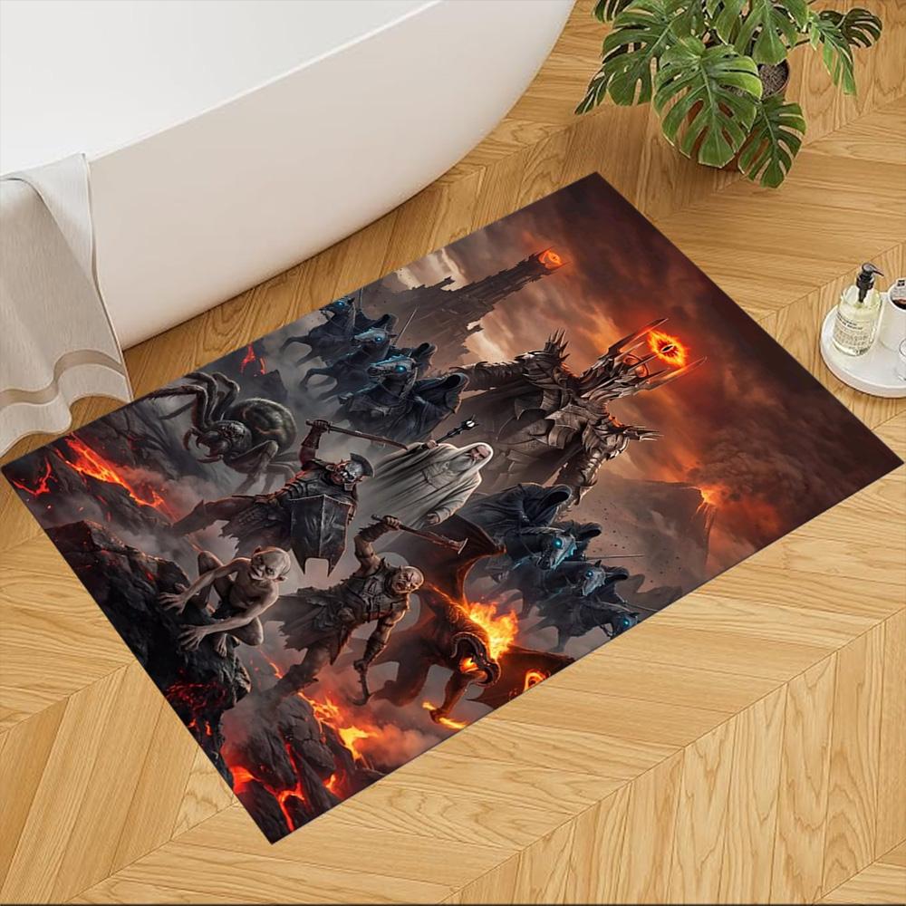 Lord Rings Floor Mat Perfect for Hallway Foyer Bedrooms Dining Room Anti-slip Rug Anime Office Decor Perfect Gift for Women/Men