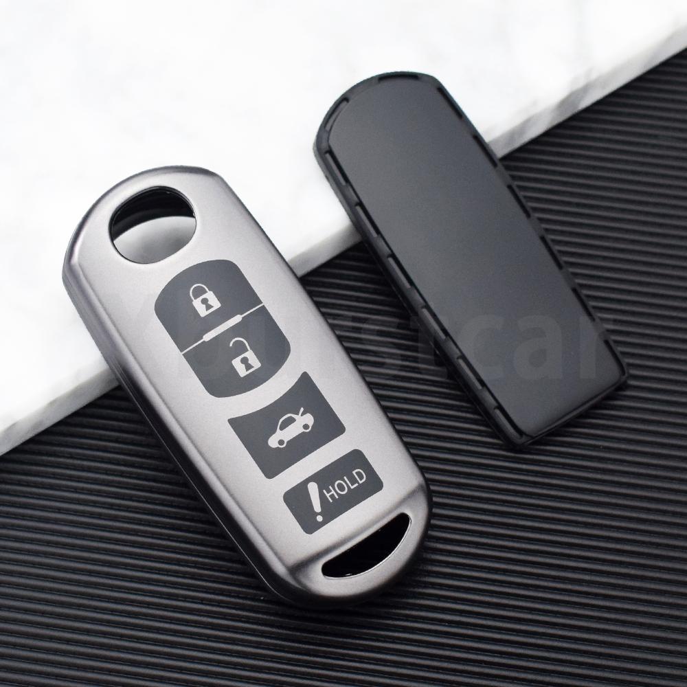 

2 3 4 Buttons Gun Grey Tpu Auto Shell Protector Fob For Mazda 2 3 5 6 Cx-3 Cx-5 Cx-7 Cx-9 Speed Miata Car Key Case Cover Keyless