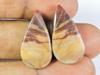 24Cts.Natural Red Jasper Matched Pair Pear Cabochon Gemstone 13X25X04 MM SK-228