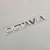 AAABU1 Auto Chrom Schwarz Logo Octavia Emblem Buchstaben Auto Heckklappen Aufkleber Für Skoda Octavia 1 2 3 4 MK3 MK4 MK5 RS VRS Zubehör