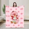 Erdbeer-Shortcake-Mädchen Rosa Decke Qualitäts-Warme Überwurfdecke Winter-Picknick Couch Sessel Schlafsofa Flauschige Tagesdecke