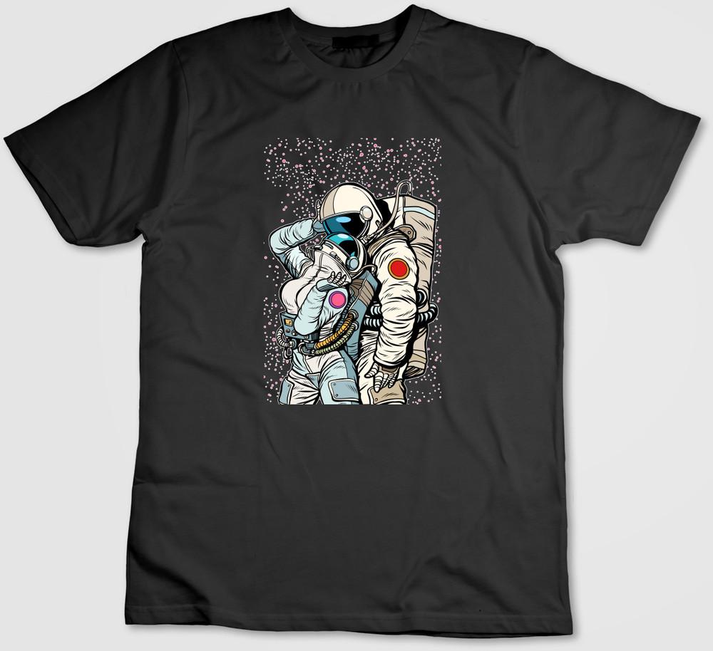 The Astronaut, Astronaut Couple, Short Sleeve T Shirt Men / Woman G089 L