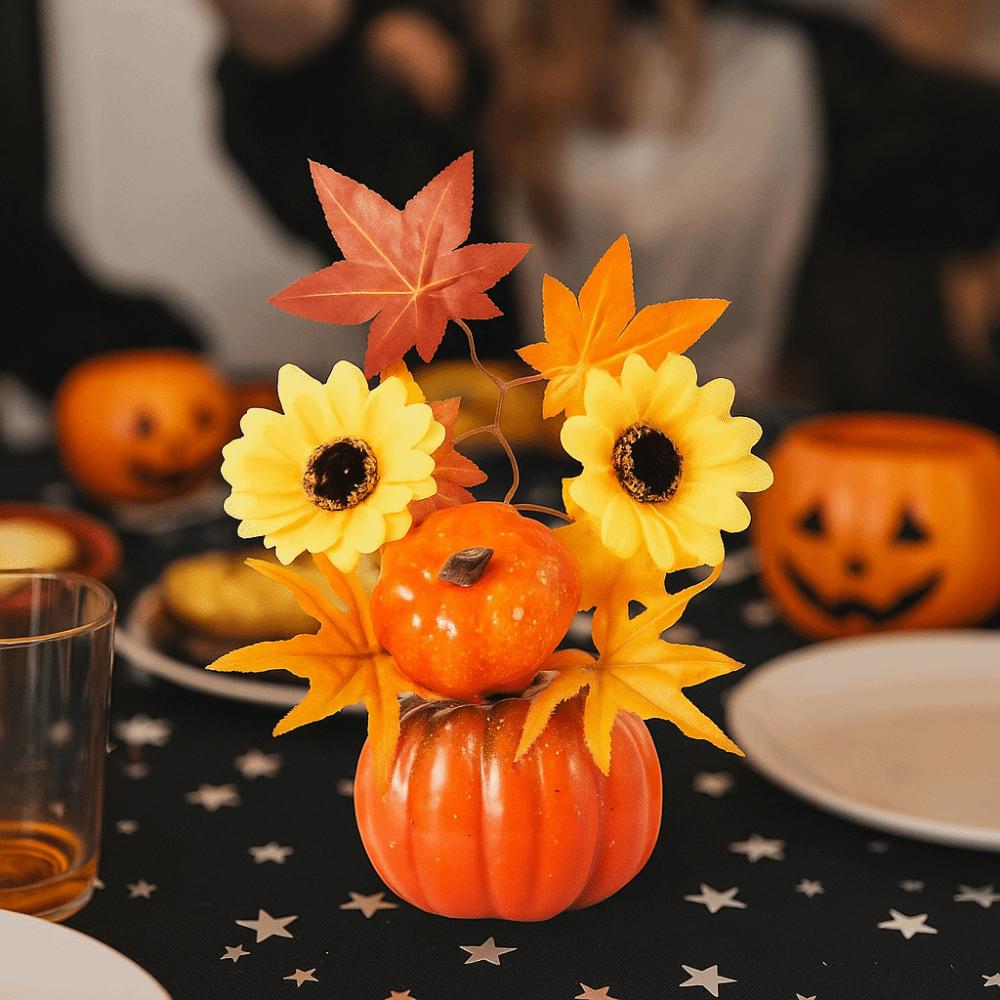 Happy Halloween Day Maple Leaf Ornaments Home Decoration Thanksgiving Day Bonsai Home