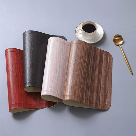 45 x 30 cm Umělá kůže, protiskluzová podložka pod mísu, podložka pod jídelní stůl tepelně izolovaná