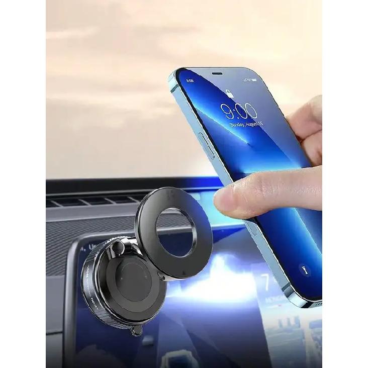 1pc 360 degree rotating magnetic vacuum suction cup is a portable mobile stand for cars.The suction cup surface is smooth