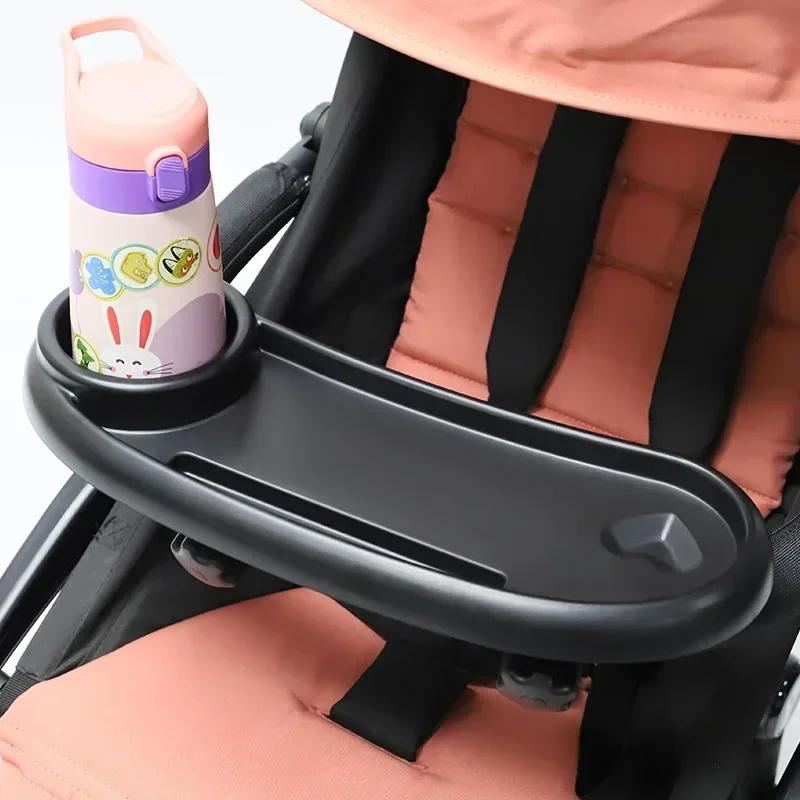 3 in 1 Baby Kinderwagen Esstisch Tablett Handyhalter Teller Zubehör Zubehör für Kleinkind Säugling Mädchen Junge Milchflasche Becherhalter