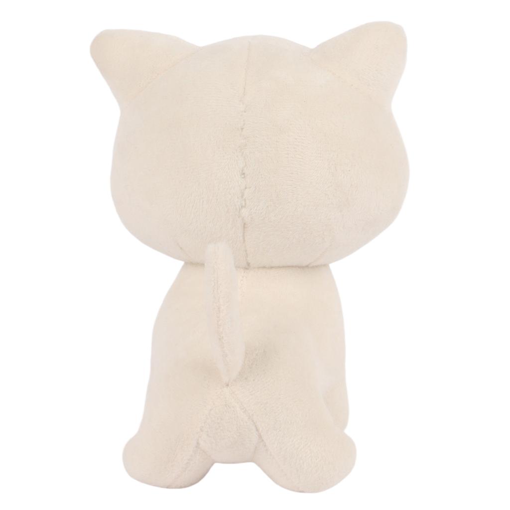 Cute Staring Cat Plush Toy Soft Stuffed Animal Big-eye White Cat Plushie For Kids Birthday Xmas Gift Home Decor Cuddle Companion
