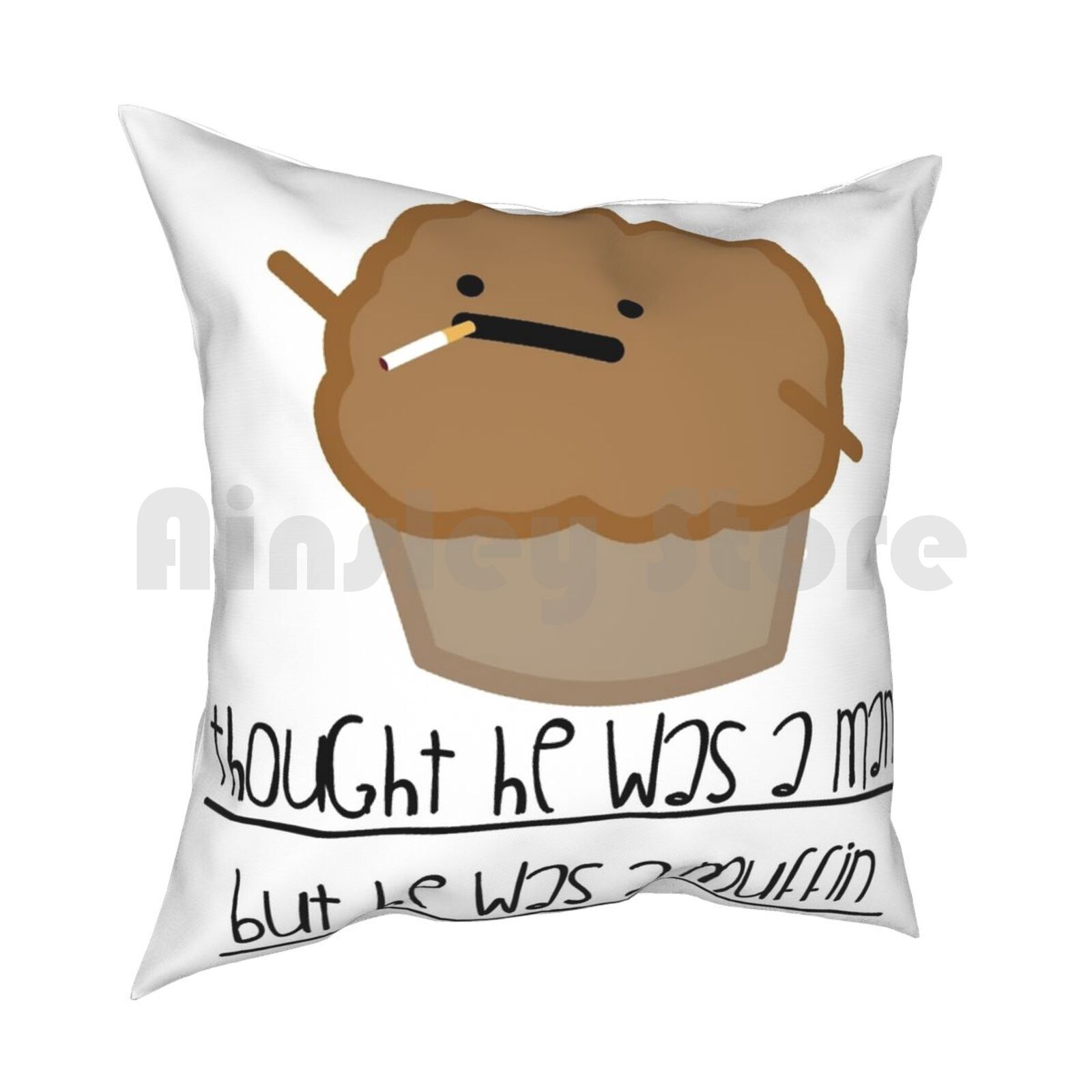 Thought He Was A Man Pillow Case Printed Home Soft DIY Pillow Cover Muffin Man Asdf Frank Zappa Cute Funny Joshvii Music 30x30cm 12x12in