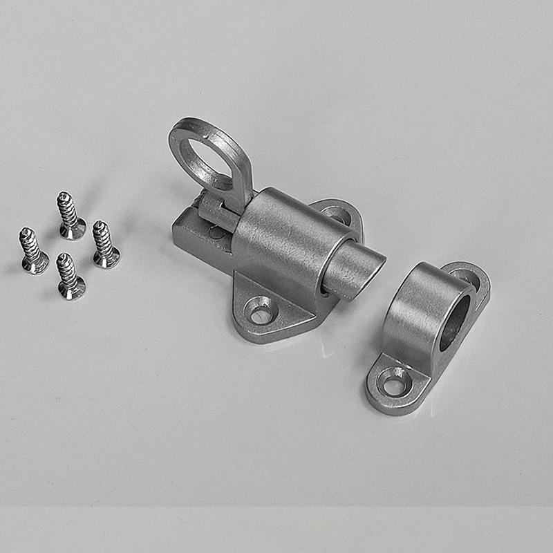 

Автоматическая защелка для двери, задвижка для дома, окон, ворот, безопасности, тянущее кольцо, пружинный отскок, дверной болт, автоматическая защелка, замок серебряный