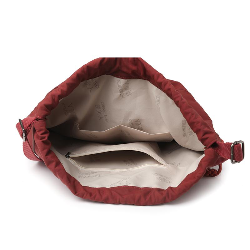 Lightweight Drawstring Pocket Solid Color Sports Backpack Women's Large Capacity Fitness Drawstring Backpack