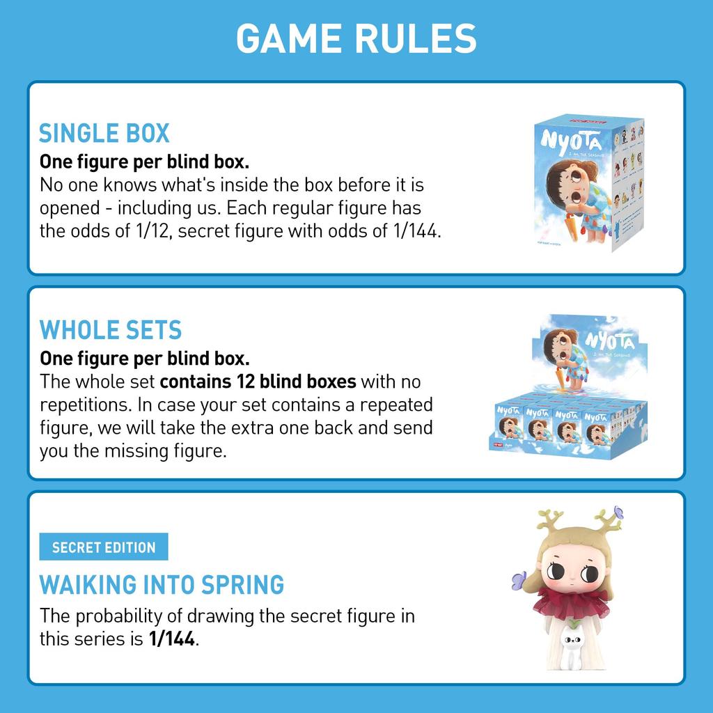 POP MART Nyota I Am the Seasons Series Pop Mart Gachapon Blind Box Figure Plastic Model Premium Toy PVC Soft Vinyl Original Character Birthday Gift (1