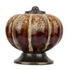 European Ceramic Pumpkin Door Knobs Cabinet Handles Single Hole Cupboard Drawer Pulls (White)