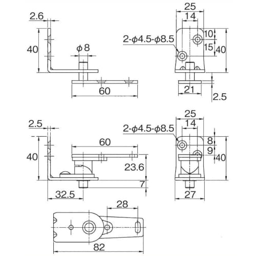Western Door Hinges, Gravity Hinges, 120-degree Stop, Compatible with Doors up to 10kg in Weight, 20mm to 40mm in Size, Barrel Polished, Sold as a Set