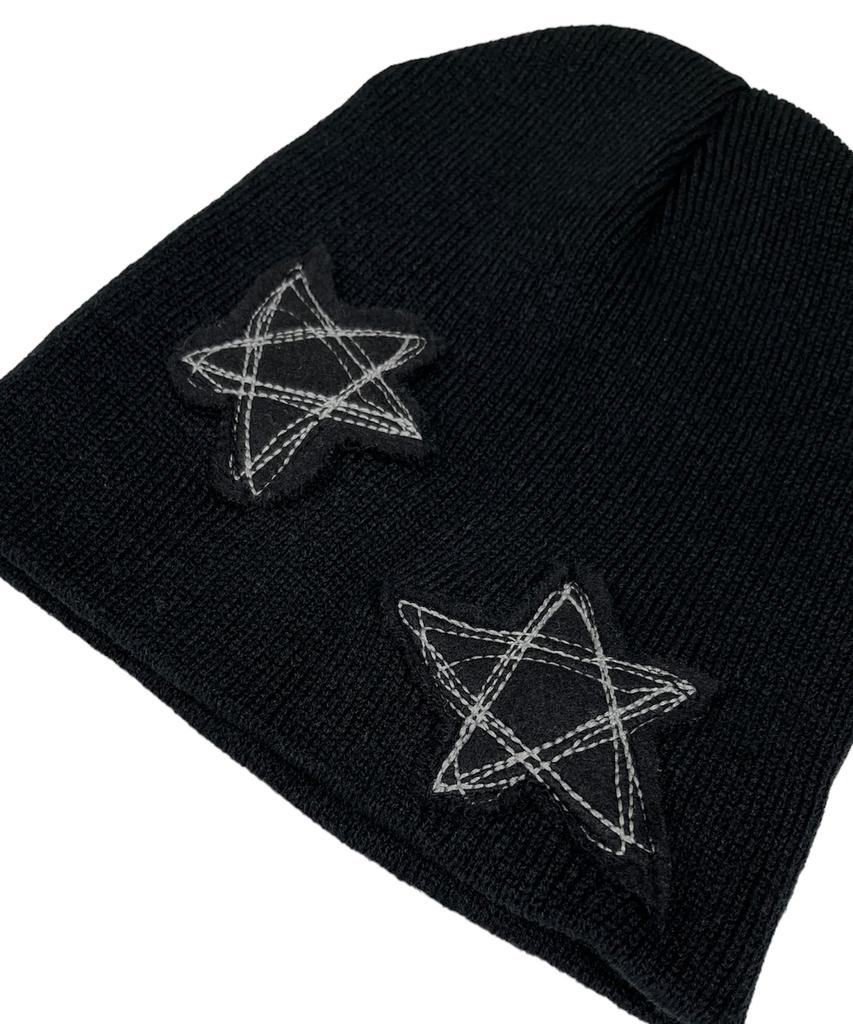 SK8ER ROCK Doodle Star Beanie ((Black*Napping Terry))