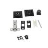 Pocket Door Hardware Lock Zinc Alloy Square Door Privacy Lock with Red Green Indicator for Kitchen Bathroom Wood Door