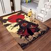 Dark Ninja with Red Moon Pattern Suitable As a Non-slip Mat for the Living Room or Bedroom Sofa