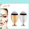 Mermaid Fish Scale Makeup Brush With Fish Tail Foundation Brush Powder Silver