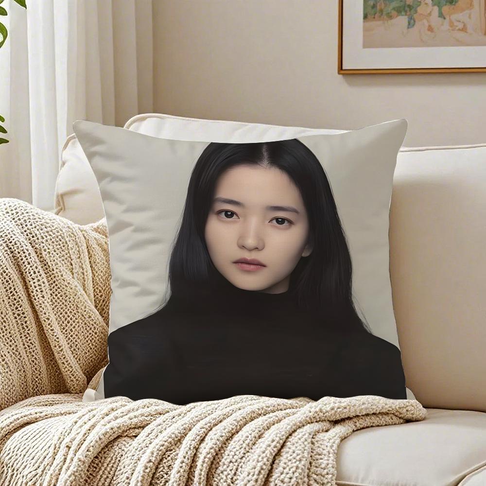 Kim Tae Ri Cushion Cover Linen Minimalist Soft  for Sofa Bed Home Room Decor