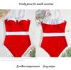 Evropské a americké jednodílné plavky se šněrováním a vycpávkami na prsou - Sexy bikiny styl dámské plážové oblečení