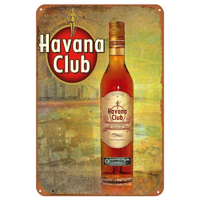 Havana Club Vintage Kovová Plechová Znamení Retro Nástěnná Dekorace pro Pánskou Jeskyni Domov Kavárna Zahrada Klub Bar Hospoda Železná Malba Umělecký Plakát