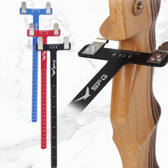Bow Adjustment Ruler T-Shaped Bow Square Precision Ruler Bow Adjustment Measurement Stainless Steel Measurement Tool Archery Accessories