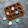 1/2Pcs Economic Silicone 12-Owl Cake Mould for Decorating Candy Cookies Chocolate Soap Baking.