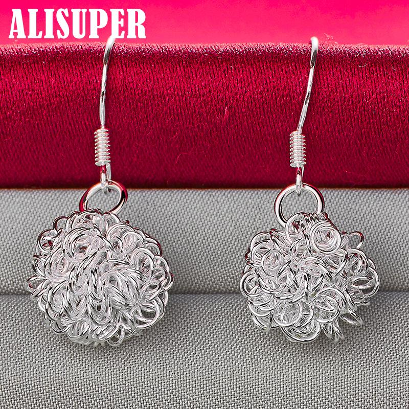 Bijuterii cercei cu model geometric din argint 925