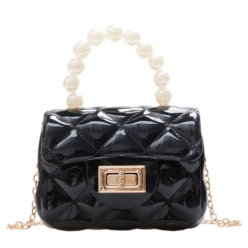 Jelly Bag South East Asia Children'S Bag Chain Pearl Handbag Rhombus Women'S Bag