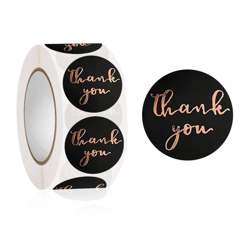 500Pcs Round  Thank You Label Stickers Used For Shipping And Mailing Box Seal Labels Decorative Gifts Stickers