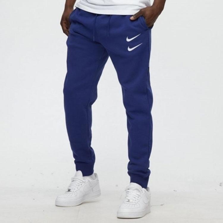 Nike Embroidered Swoosh Casual Sweatpants Men Bottoms Blue DB4956-455
