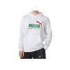 Puma Letter Print Hooded Fleece-Lined Casual Sport Long Sleeve Sweatshirt Men Tops White 678413-02