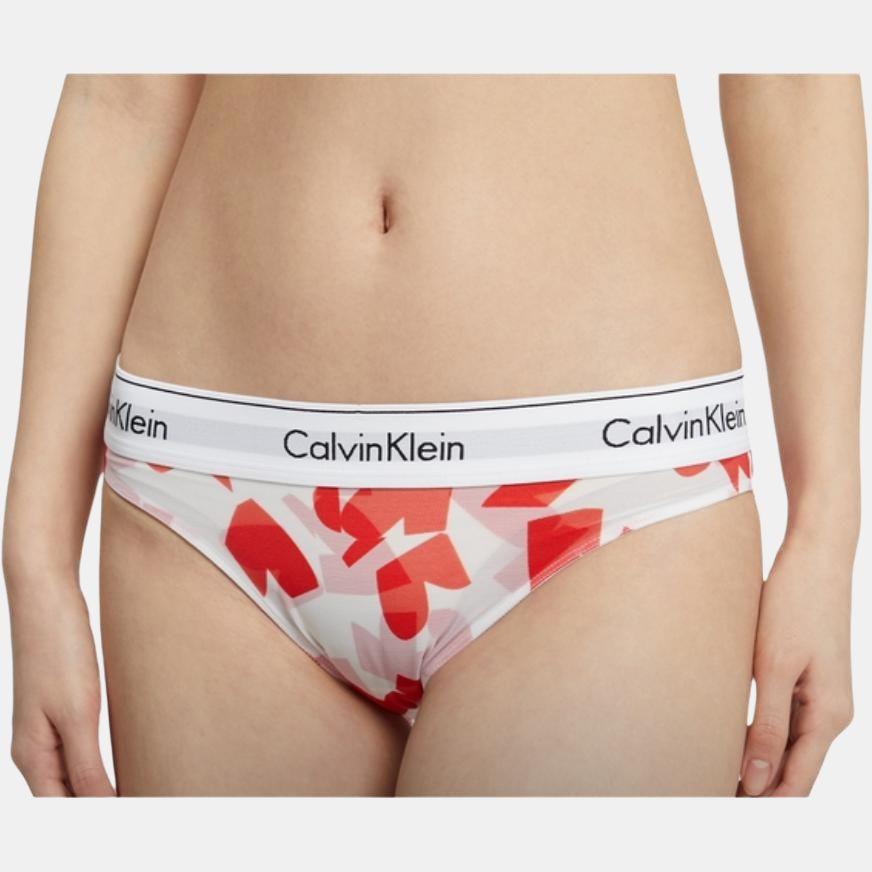 Calvin Klein Modern Attraction Heart Print Sweet Breathable Bikini Underwear Women Underwear Multicolor QF7017AD-BBG