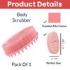 TEMPERIA (1 Pcs) Silicone Body Scrubber for Bathing - Exfoliator Bath Brush for Face & Body Wash - For Nourishing Cleaning & Exfoliating Skin - Lat